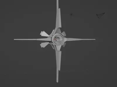 Sci-fi Spaceship 3D model purchase