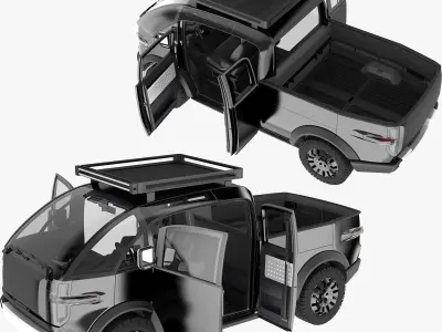 Canoo vehicles 3D Model Pack