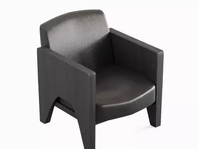 Modern Leather Armchair 01 3D model
