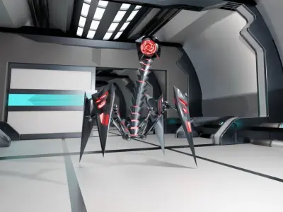Spider Bot-Rigged 3D model 3D model