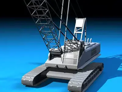 Crane with dipper bucket 3D model