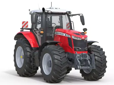 Massey Ferguson 7700S Tractor Low-poly 3D model