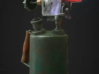 Torch gas lighter Low-poly 3D model