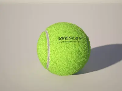 Tennisball Low-poly 3D model