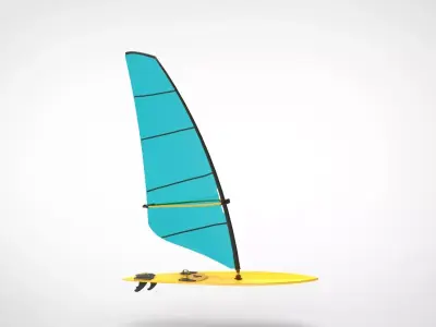 Wind surfing 3D model
