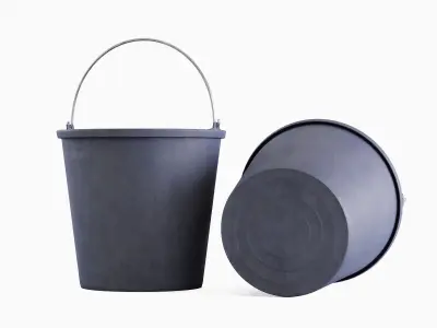 Industrial Plastic Bucket C 01 3D model