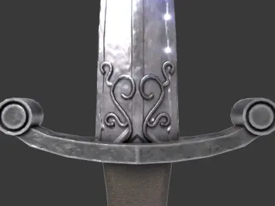 Medieval Dagger Low-poly 3D model