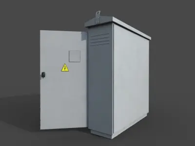 Electric Fuse Box Low-poly 3D model