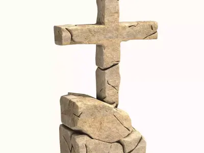 Gravestone Cross Pack 7 Models Cemetery Tombstone Props