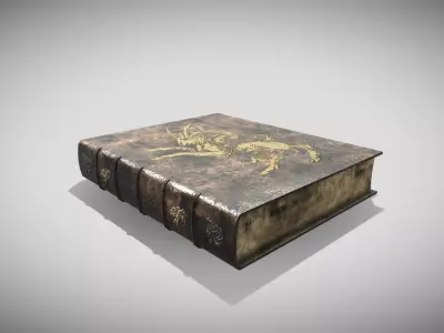 Fantasy Book Low-poly 3D model
