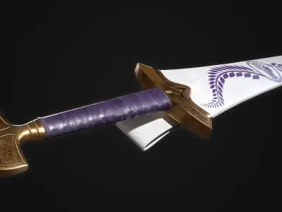 Athenian Elite Xiphos Sword Low Poly Game Ready Model Low-poly 3D model