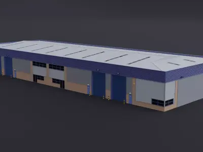 Warehouse 4 Low-poly 3D model