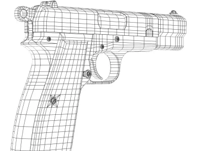 Browning Hi-Power 3D model purchase