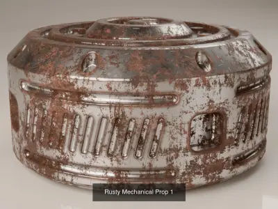 Rusty Mechanical Props 3D Model Pack