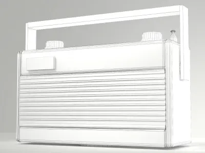 Vintage Retro Roberts Radio RFM3 Low-poly 3D model