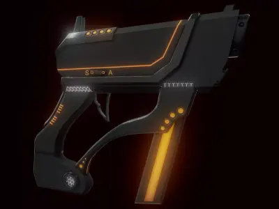 Scifi pistol Lowpoly Low-poly 3D model