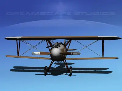Albatross DIII Fighter 3D model 11