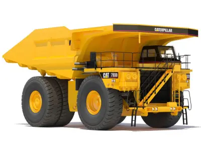 Rigid Dump Truck Cat 793D 3D model