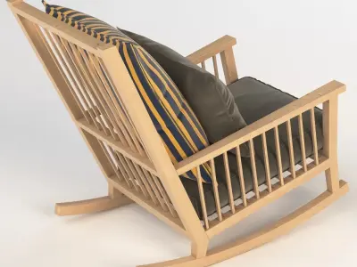 InOut 709 Gervasoni Rocking Armchair 3D model
