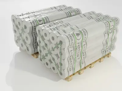 Lumber Wrap Rolls 3D model