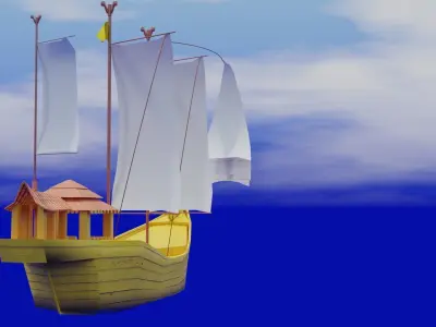 Kapal Lancang Kuning 3D model