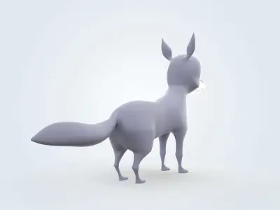Cartoon Wolf 3D model purchase