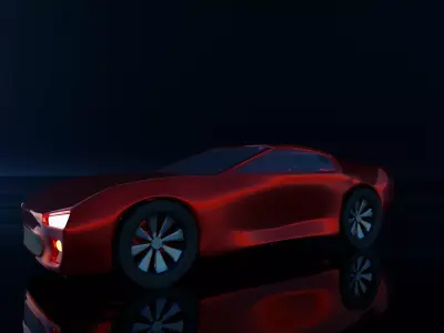Red Car Free 3D model