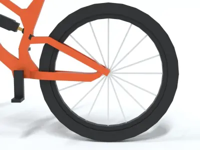 Mountain bike Low-poly 3D model order