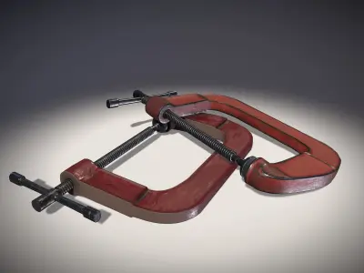 Clamp pair of clamps Low-poly 3D model