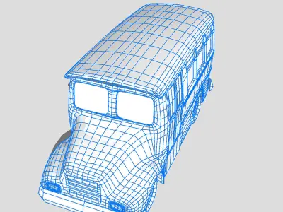 School Bus Low-poly 3D model purchase
