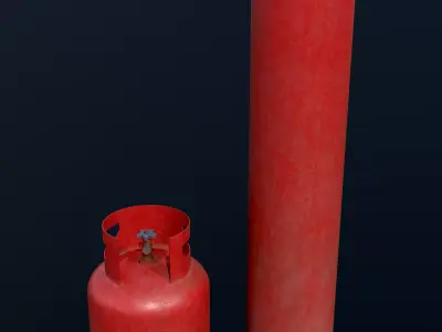 Gas cylinder Free low-poly 3D model purchase