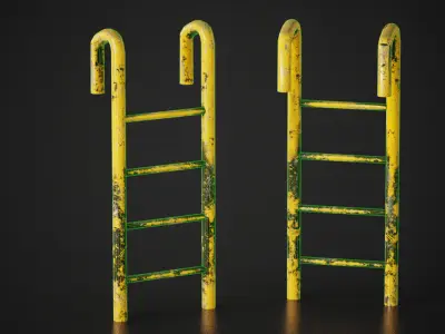Old Ladder  Low-poly 3D model