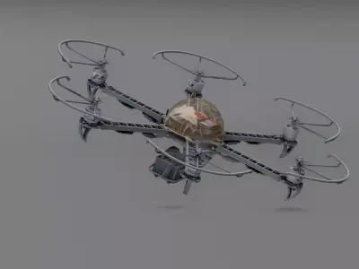 Drone attack - camikaze for blender Low-poly 3D model