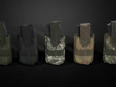 Magazine pouch 02 Low-poly 3D model