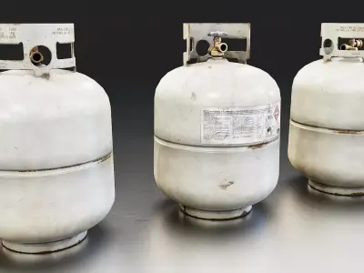 Propane Gas Cylinder Low-poly 3D model purchase