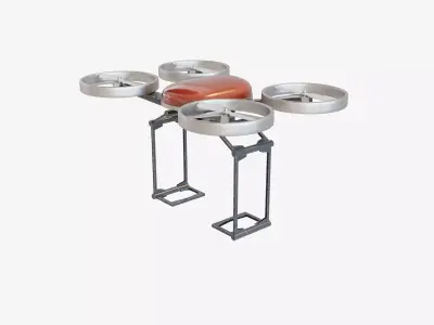 Flying Delivery Drone 3D model