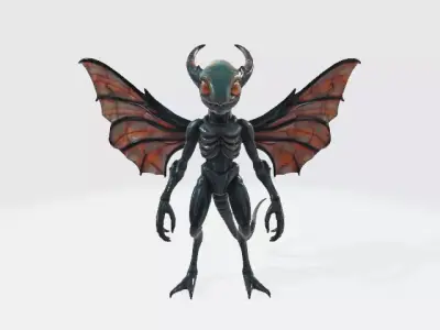 Flying alien 3D model