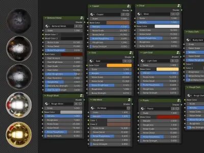 Customizable Chain Links - Geometry Nodes - Blender 3D model