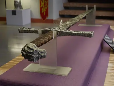 Medieval longsword 3D model