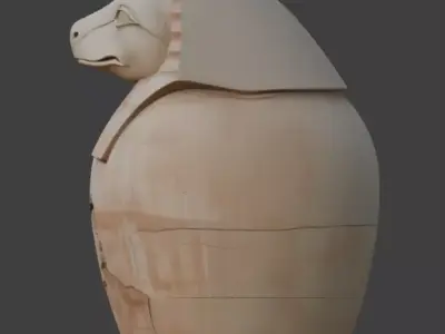Ancient Egyptian Canopic Jar 3D Prop Analysis 3D model purchase