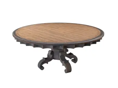 Arabella 72in round dining table Low-poly 3D model