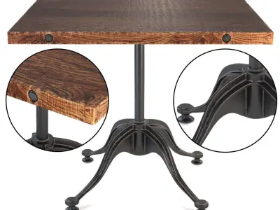 Square bistro tables 3D Model Pack