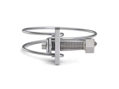 Complete Hose Clamp Solution: 5 Essential 3D Models — Power, Exaust, Spring, Wire &amp;amp; High-Pressure Double-Bolt. 3D model