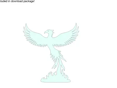 Phoenix Bird Mold for Resin Plaster Concrete Casting 3D Print 3D model