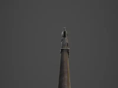WWII German Grenade Launcher Full Pack Low-poly 3D model