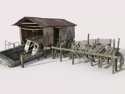Abandoned Boathouse 3D model