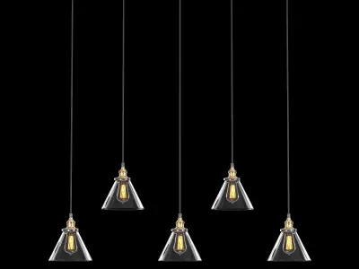 FUNNEL RECTANGULAR PENDANT 3D model