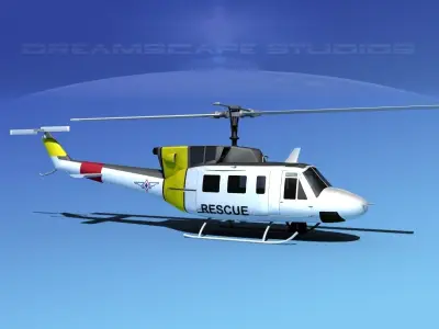 Bell UH-1N Philippines Air Force 3D model