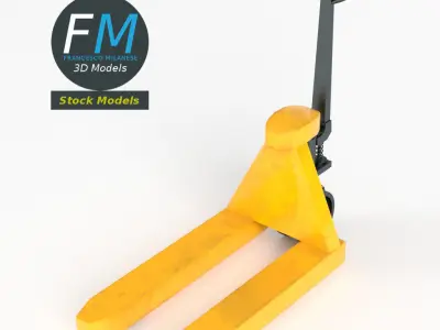 Pallet jack skid lifter 3D model