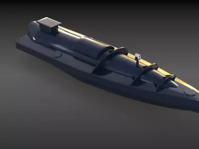Ukraine USV Drone Low-poly 3D model